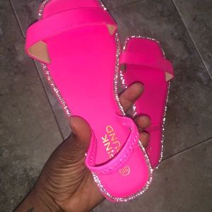 Women’s unique hot pink sandals
